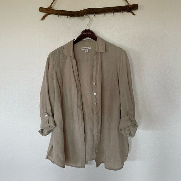 100% linen button up top - Picture 3 of 5